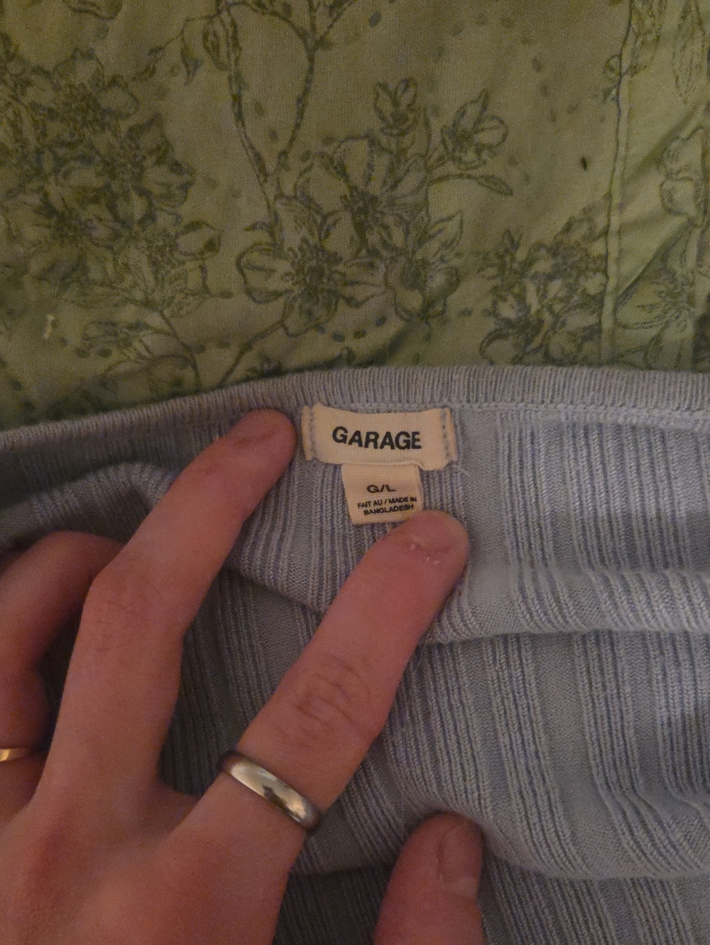 Light Blue Ribbed Button-Front Women's Sweater - Picture 3 of 3